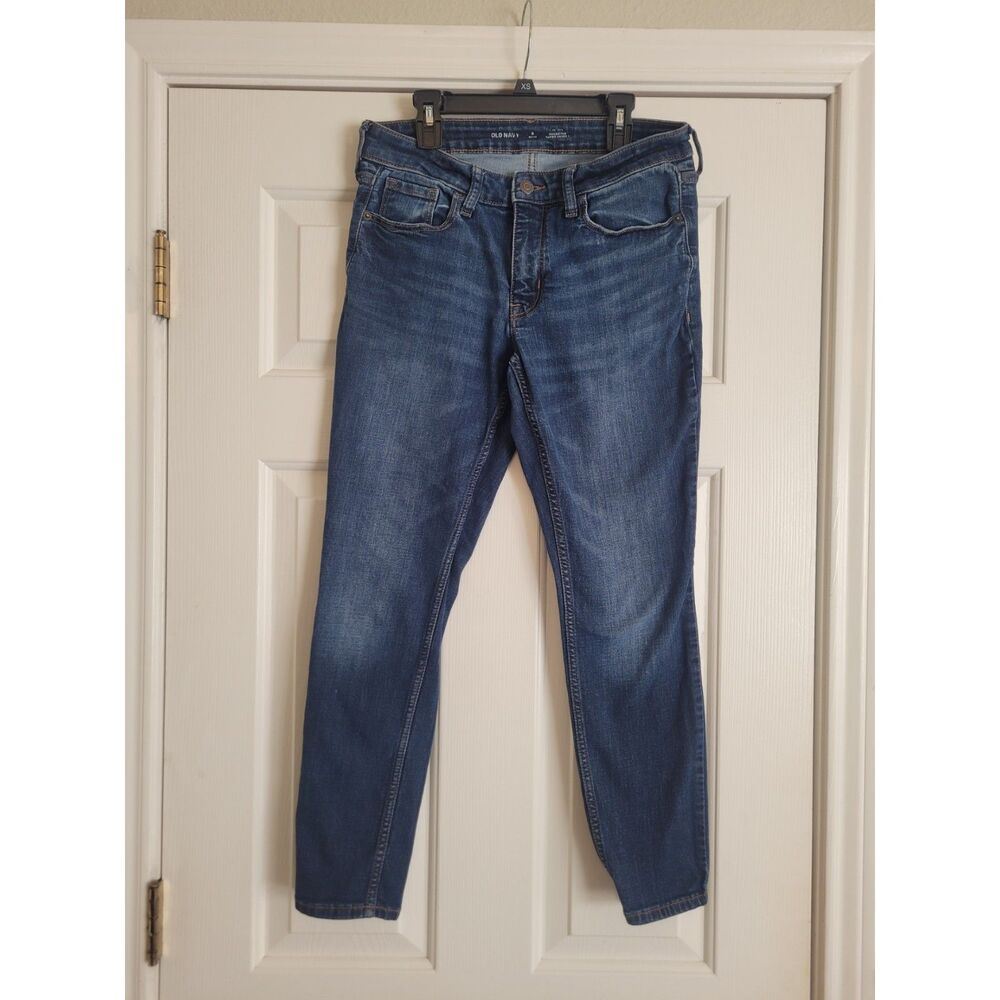 Old Navy Rockstar Super Skinny Jeans Women's Size 8 Petite Dark Wash Stretch